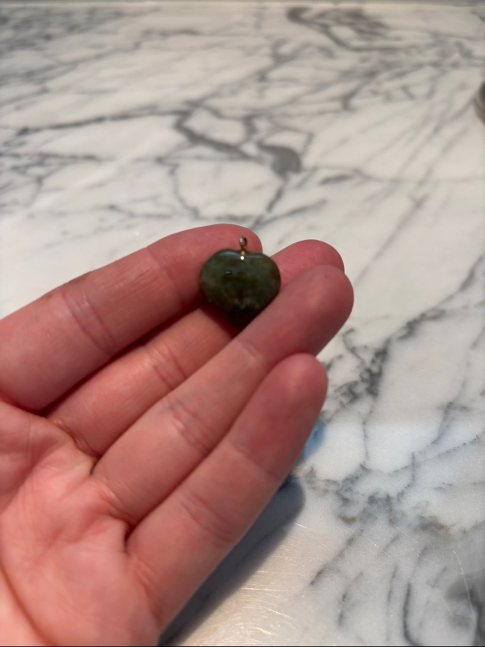 Vintage Jade “heart” pendant